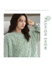 女性用スリープウェアfdfklakレディースパジャマセットコーラルフリースの家の衣服ゆるい温かい睡眠服女性新鮮な色の厚い冬パジャマフェム230303