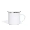 USA Warehouse 12oz Sublimation Monamel Mug Blank Blank Minamed Coffee Cuper Tumblers مع مقبض 350 مل 36pcs/Case