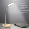 Bordslampor LED -skrivbordslampa Flexibel Guosehals Touch Dimning USB -laddning för kontor och datornattljusstyrning