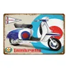 Retro donna auto arte pittura targa in metallo targa italiana scooter vintage targa da parete uomo grotta garage negozio home room decor moto poster personalizzato dimensioni 30 x 20 cm w02