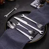 Forks 6pcset Creative Wrench Shape Tea Fork 304 Stainless Steel Dinner Spoon Coffee Cutlery Set Tableware Family Camping 230302