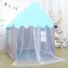 Toy Tents Large Children Toy Tent 1.35M Wigwam Folding Kids Tents Tipi Baby Play House Girls Pink Princess Castle Child Room Decor 230303