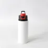 sublimación 20 oz vaso de botella recta para niños Vaso de aluminio a prueba de fugas Botella de agua deportiva para acampar Viajes Oficina y al aire libre