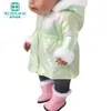 43 cm Spielzeug New Born American Girl Puppe Zubehör Mode Baumwolljacke Rosa Rose Rot Weiß Lila