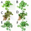 장식용 꽃 1 PCS 시뮬레이션 꽃 가짜 아이비 잎 인공 구리 동전 잔디 녹색 식물 대담한 식물 가정 장식