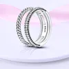 925 Silver Women Fit Pandora Ring Original Heart Crown Fashion Rings Stackable Rings Rainbow Princess Heart Ring Popular Anillo Engagement Jewelry