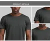 LL-L72 Equipo de yoga para hombre Camisetas de gimnasio Ejercicio de verano Ropa deportiva Ropa deportiva Entrenador para correr Camisas de manga corta Tops al aire libre Transpirable