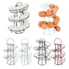 Organização de armazenamento de cozinha Modern Iron Spiral Spiral Egg Roller Rack Organizer Dispenser Keeper 24 ovos