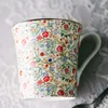 Mugs 2023 Creative Flower Retro Bone China Art Simple Fashion Coffee Coffee