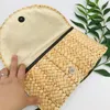 Geldbörsen Damen Stroh Clutch Geldbörsen für Frauen Sommer Strandtaschen handgewebte mobile Umschlag gewebte Handtaschen Bohemia Münzgeldbörse Brieftasche