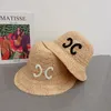 Summer New Women Straw Hats Foldable Portable Handmade Bucket Hats Adult Beach Vacation Adjustable Sun Caps