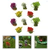 Flores decorativas Modelo de cenário em miniatura DIY decoração Tuft Gaming Gardens Terreno de Guerra Tufos estáticos decoração Micro Fada Artificial espessa