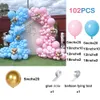 Otros suministros para fiestas de eventos 102pcs Gender Revel Revel Globo Garland Arch Kit Boy o Girl Baby Shower globo azul Pink Blue Ballon Birthday Pa 230303