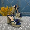sandals Women'sdesigner shoes fashion leather high heels slippers show dress shoe beach flip flops