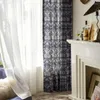 Padrão de impressão de cortina Flor Natural Sun Shading Janela Fabricthe Living Room Study