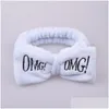 Haarschmuck Omg Stirnbänder Frauen Bowknot Band Elastische Headwraps Mädchen Turban Nette Haarspitze Bogen Haarbänder Für Make-Up Gesicht Waschen Dhopt