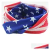 Håraccessoarer Baby Star Stripe National Flag Bowknot Pannband 3 Design Flickor Lovely Söt American Band Headwrap Barn Elastisk Dhslp