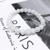 Strand Natural Stone Bead Matte White Popcorn Crystal Braceletbanle