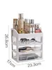 Förvaringslådor fack 1pc smyckesbehållare smink makeup borsthållare arrangörer lådan arrangör lådor plast kosmetisk rack