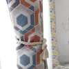 Gordijnkleur honingraat moderne Europeaan voor woonkamer slaapkamer slaapkamer katoen linnen geprinte raamscherm Huisdecoratie