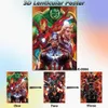 Adesivos de filme de desenho animado 3D Flip Flip Lenticular Anime 3Danime Poster 3dPicture for Home decoração 30 x 40cm Free UPS ou DHL