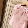 Vestidos de menina Criança Criança de verão 1 ano de aniversário Recém -nascidos vestidos de princesa para crianças menores de flores Baptismo Baby Girl Rous Children Tutu W0224