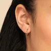 Hoop Ohrringe 925 Stelings Silber Nadel 30mm Runde Kleine Für Frauen Männer Koreanische Mode Persönlichkeit Schmuck Zubehör
