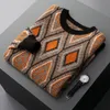 Men s Sweaters Thick Round Neck Autumn winter Casual High Quality Pullover Warm Merino wool Male Brand Clothes 230302