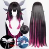 Anime Costumes Genshin Impact Columbina Cosplay Wig Genshin Impact Damselette Colombina Fatui Cosplay Wigs 105cm Heat Resistant Synthetic Z0301