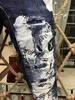 DSQ PHANTOM TURTLE Jeans da uomo Jeans firmati di lusso da uomo Skinny strappati Cool Guy Foro causale Denim Fashion Brand Fit Jeans Uomo Pantaloni lavati 7817