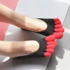 Women Socks 3 Pairs Invisible Summer Thin Pure Cotton Anti-slip Silicone No Show Girls Beautiful 5 Finger Five Toe