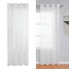 Curtain White Grommet Top Privacy Curtains Semi Sheer 140x260cm Home Decor Decoration Accessories Polyester Fabric Durable