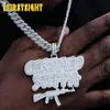 Pendentif Colliers Chaînes Glacé Bling CZ Lettre Certifié Steppa Pendentif Collier Cubique Zircone Pistolet Charme Colliers Hommes Mode Hip Hop Bijoux T230303