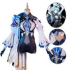 Costumi anime Gioco Genshin Impact Eula Cosplay Comes Anime Figure Halloween Comes for Women Suit Parrucca Abbigliamento Gioco di ruolo Uniforme da festa Z0301