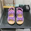 dad Rope Sandal womens Braided Rope sandals dad Sandals Designer luxury Top quality Flat Platform Sandals Beig Summer Beach With box camellia Hemp sandals Straw