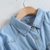 Women's Blouses Shirts Jeans Shirt women Long Sleeve Slim Casual Vintage Blue Ladies Cotton Denim Shirts Tops Feminina Woman Blouses and Tops 230303