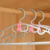 Home clothes Hanger link hook buckle thickened plastic can overlay Stackable hook Save storage space P31