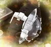 Birinci sınıf kalite Ünlü Erkek Kronometre Saatler Elmas Yüzük Japonya Süper Kuvars Dayanıklılık Pro Chronograph Avenger Kauçuk Paslanmaz Çelik Kemer Takvim İzle