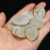 Charms Yachu Pure Natural Stone Pendant Ocean Mine Drop-shaped For Making DIY Necklace Accessories Size 24x35mm Gifts