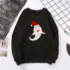 Felpe con cappuccio da uomo Felpe con cappuccio Genshin Impact Crewneck Cute Ghost Print Felpa con cappuccio 2023 Year Harajuku Christmas Casual Felpe con cappuccio da uomo