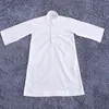 Vêtements ethniques Garçons Jubba Thobe Musulman Abaya Homme Islamique Enfants Robe Blanche Couleur Solide Broderie Longue Chemise Qamis Hommes Moyen-Orient 2023