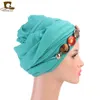 Etnische Kleding Tulband Cap Agaat Diamanten Sieraden Ketting Sjaal Bali Garen Gewikkeld Hoofd Hoed Sjaals Hoofddoek Headwrap Voor Vrouwen Moslim