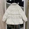 Trenchs pour femmes vraie laine 2023 manteau hiver femmes 90% blanc duvet de canard veste solide Laple fourrure et cheveux d'agneau couture vêtements d'extérieur