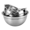 Bowls Stainless Steel Salad With Lid Anti-scald Mixing Bowl DIY Cake Bread Mixer Kitchen Utensil Cooking Tools WF