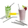 200pcs 215mm 6mm Stainless Steel whorl Straw Drinking Straws Reusable ECO Metal Bar Drinks Party Stag