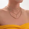 Choker Boho Multilayer Shiny Strass Kristall Kreuz Anhänger Halskette Damen 2023 Vintage Schlüsselbein Halsketten Mädchen Mode Schmuck