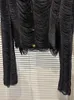 Giacche da donna DEAT Spring Design Oneck Short For Women Temperamento Linee sottili Nappe Spalline Cappotto manica lunga 11C0507 230302
