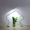 Lampes de table USB Tuyau en métal LED Clip Lampe de bureau Lumière réglable Protection des yeux Étude Lecture Plante Beauté