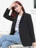 Damespakken dames casual blazers jas lente herfst pocket lage mouw pocket denim blazer jassen voor vrouwen mode losse dames 2023