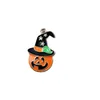 Charmes 10 pièces Halloween série alliage goutte à goutte huile bijoux à bricoler soi-même accessoires amusant fantôme tête de citrouille crâne maison hantée pendentif matériel